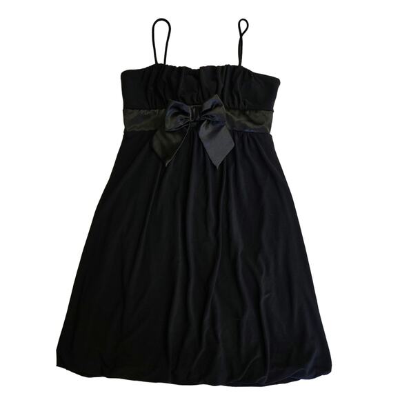 Taboo Vintage 90s Y2K Whimsigoth Babydoll Bow Dark Romantic Bubble Hem Dress M - Picture 10 of 12